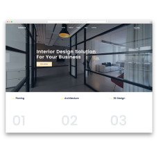 Interior эффектный шаблон сайта дизайнера интерьера