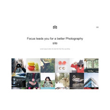 Focus светлый шаблон портфолио фотографа